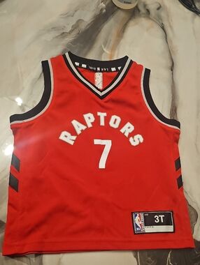 NBA Raptors Red & Black Youth Jersey #7